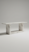 Carrara White Marble Console Table 150x60x60cm – Polished Stone | Marble Studio UAE