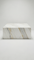Calacatta Gold Porcelain Coffee Table – Polished Luxury Stone | Marble Studio UAE