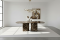 Emperador Brown Marble Dining Table 200x100cm – Polished Luxury Stone | Marble Studio UAE